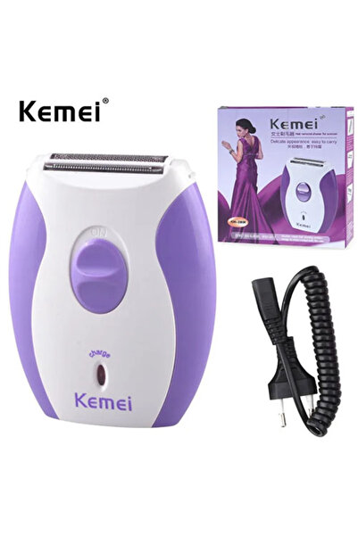 Kemei Electric hair removal shaver, white/purple