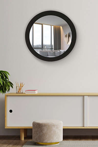 Trend Kitchen Lunava Ahşap Çerçeveli Dekoratif Yuvarlak Hol Koridor Salon Ban...