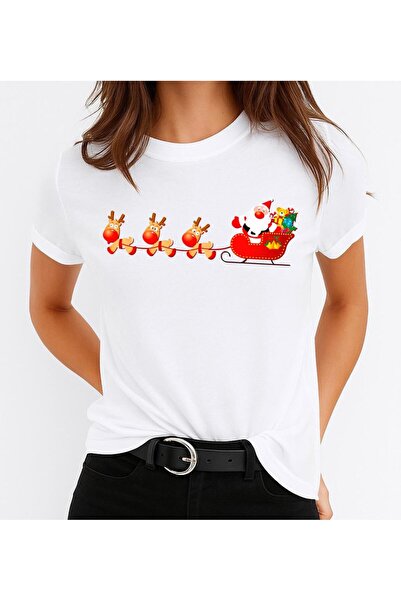OEM 100% Cotton T-Shirt with 3 Reindeer