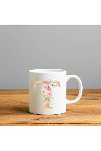 Dekor Letter t Printed-Gift Ceramic Mug Cup