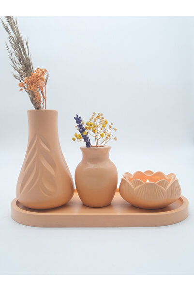 ATEŞLER HEDİYELİK مجموعة مزهريات وحوامل شموع زخرفية بعشرة ألوان