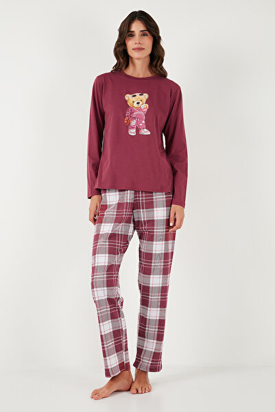 Lela Cotton Regular Fit Printed Crew Neck Pajama Set Pajama Set 65723314