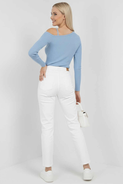 ZENGEZUR MALL Bluză cu șnur cu un singur umăr MTXDPN Albastru T4328 (235904) (Mărime: S)