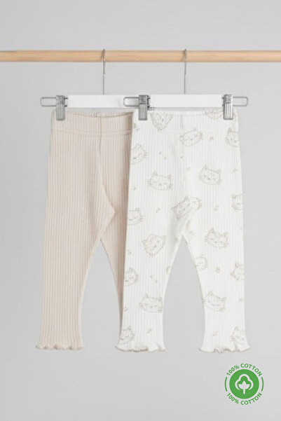 ÇİTİL 2-Pack Combed Cotton Corded Fabric Baby Tights 100% Cotton