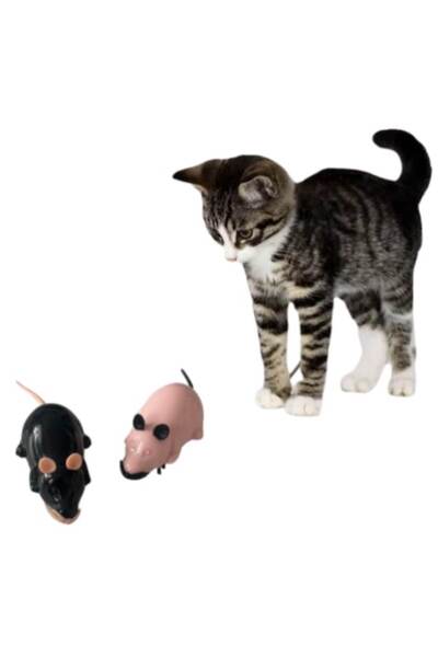 ADLUMUS Mouse toy made of non-toxic plastic material, battery-operated, for puppies and cats, PINK