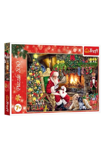 Trefl Vintage Puzzle with Santa Claus by the Fireplace (200 pieces) -