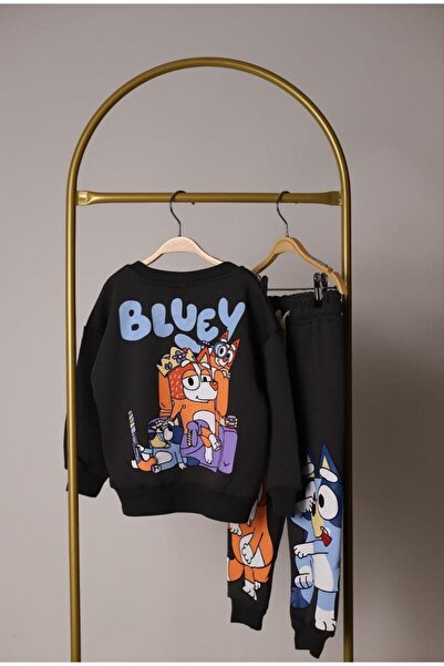babymoon kids Crew Neck Long Sleeve Boys Character Patterned Sweatshirt and Sweatpants Bottom 2-Piece Set