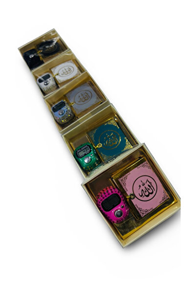 Muensu 5 Adet Zikirmatik, Yasin,Ucuz Set, Hac Umre Malzemesi, Hediyelik Haç M...