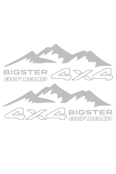 Oracal Off Road Sticker Set, BIGSTER, 4x4, 40x14cm, grey