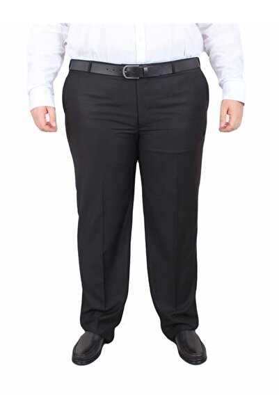 Starbattal Men's Plus Size 6 Drop Fabric Pants Paris P071011 Black