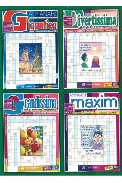 Maxim Colectia de integrame nivel avansat : almanah Gigantica, Divertissima, ...