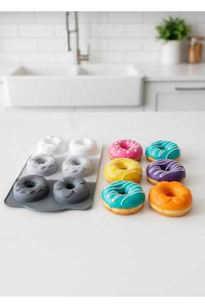 elfnur 6-Piece Classic Belly Cake Shaped Medium Size Bakable Fireproof Silicone Cake Mold