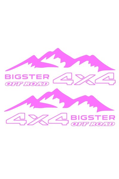 Oracal Off Road Sticker Set, BIGSTER, 4x4, 40x14cm, pink