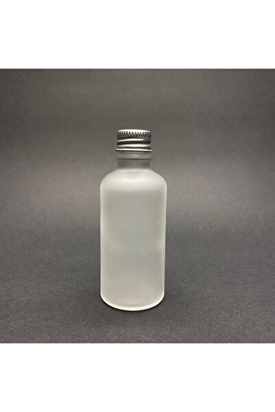 Rotanev 10Pcs Frosted Clear Glass Shot Bottle with Leakproof Metal Silver Lid Fragrance Ornament Multipurpose Bottle 50ml