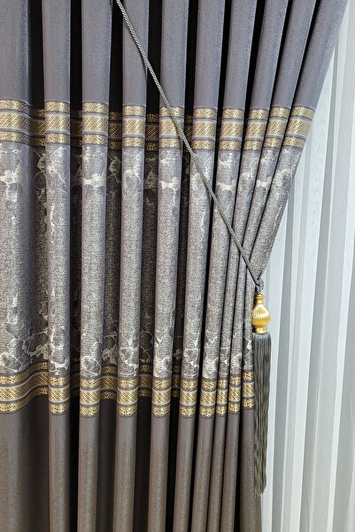 Cem al Tekstil FON PERDE Sık Pile Pano Fon Jakarlı Lüks Kumaş