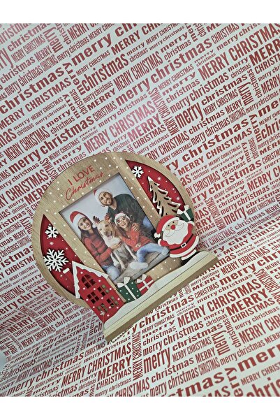 Jumbo Christmas Ornament Wooden Photo Frame Santa Claus Gifts