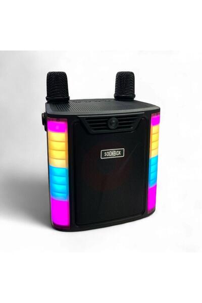 Rose Sp-614 Taşınabilir Şarjlı Bluetooth Karaoke Mikrofon ve Hoparlör Seti - ...