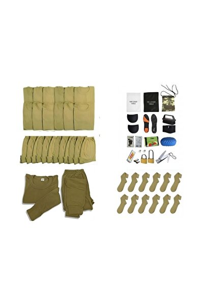 kacaraskerigiyim Kışlık Askeri Malzeme set 12 li boxer fanila çorap+ Termal i...