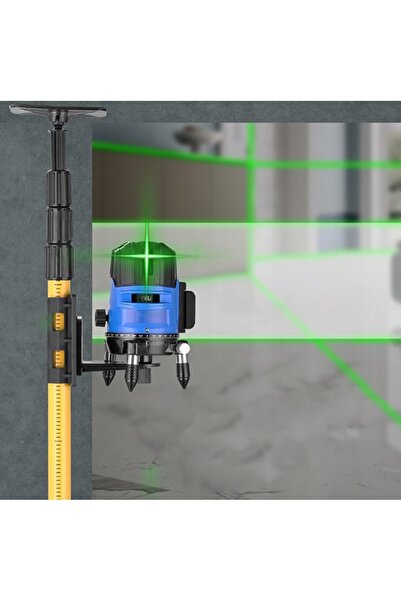 KESNUP Telescopic stand for laser level extendable up to 2.85 m, 360° , diameter 8 cm, Yellow/Black