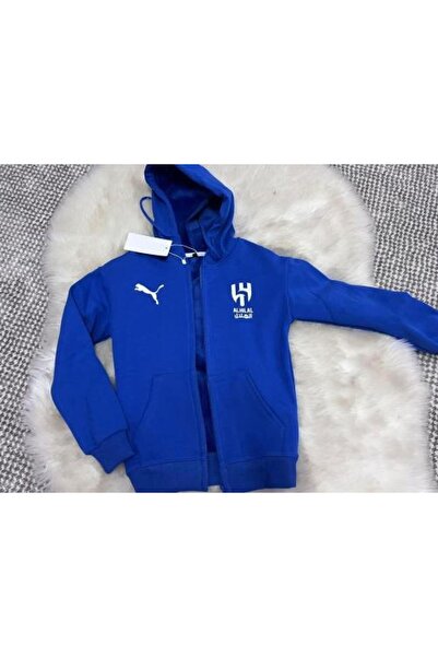 aryna Blue sports sweater with Al-Zaeem logo