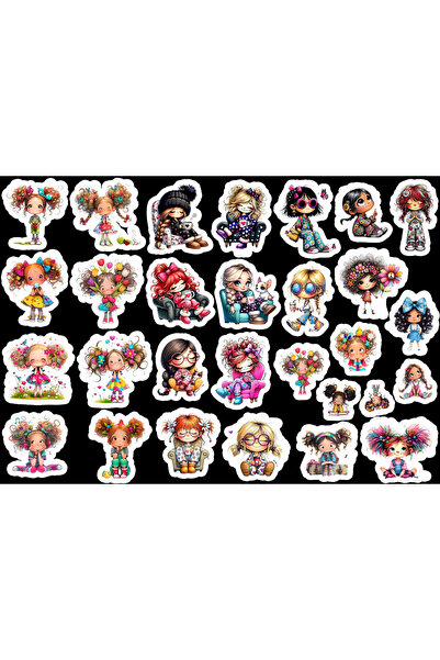 TELLGRAF مجموعة ملصقات ذات طابع الأبطال البنات اللطيفات (قطعة واحدة مقاس 22 ×...