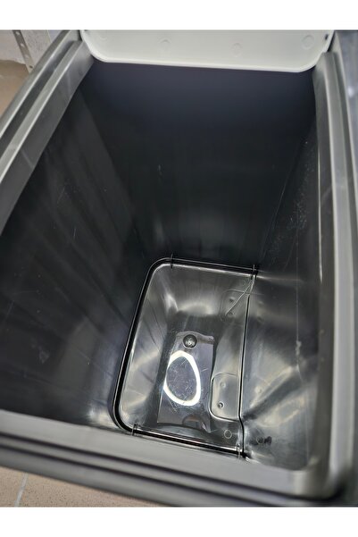 MURAT PLASTİK Double laundry basket, 80 L, durable plastic, 2 compartments with lid,