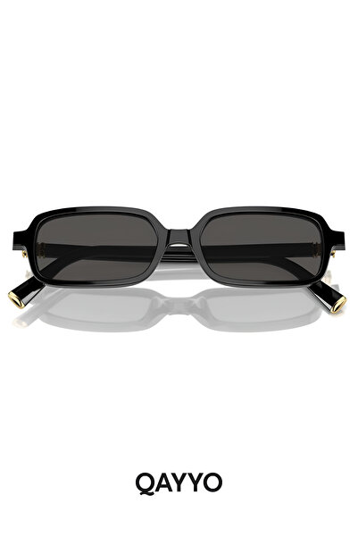 QAYYO Accessories Miul Rectangular Unisex Black Sunglasses