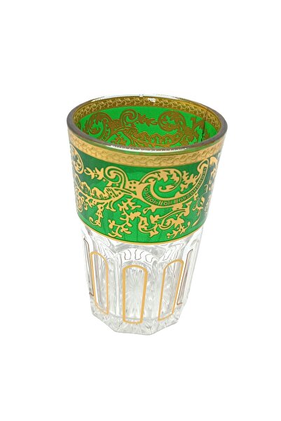 Sawab Moroccan Tea Glass Set of 3 – Handcrafted Colored Tea Cups, Traditional Moroccan Mint Tea Glass Set