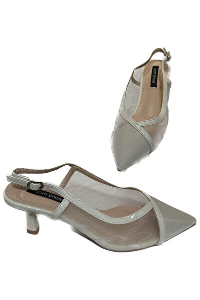 SOMERSET Women's shoes with an elegant transparent side heel and a shiny leather strap at the ends, with a choice of size.