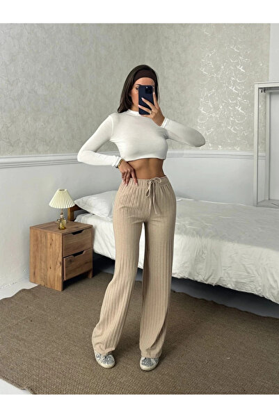 civetta Regular Fit Corded Fabric Fleece-Lined Trousers - Beige