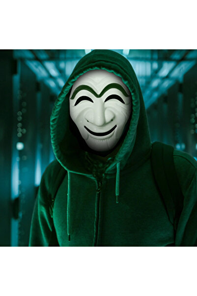 HarmonyAura Korean Thief Theatrical Hahoe Mask - Money Heist Mask - Dali Mask