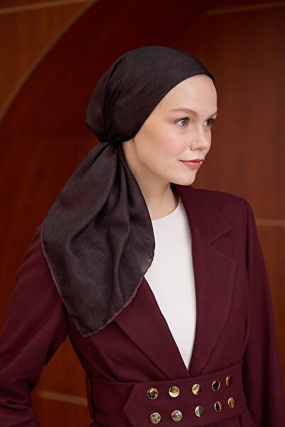 İpekhan Winter Bloom Soft Scarf Plum