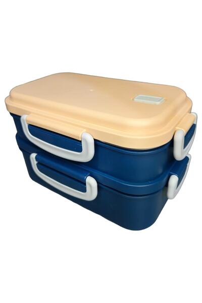 Titiz Aura double thermal lunch box, stainless steel, 2 compartments, 850 ml total