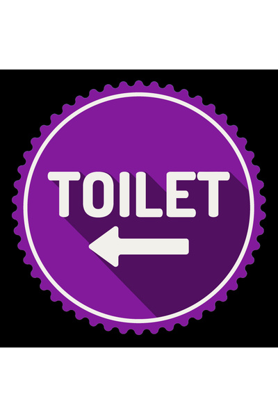 TELLGRAF مجموعة ملصقات التوجيه ذات طابع المرحاض (10 × 10 سم، 10 قطع)