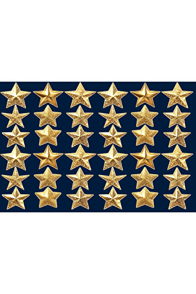 TELLGRAF مجموعة ملصقات ذات طابع النجمة الذهبية (22 × 30 سم، قطعة واحدة)