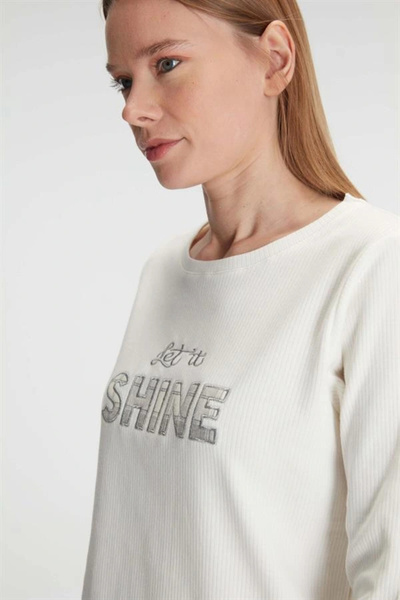 ARONA Anıl Long Sleeve Cotton Winter Pajama Set