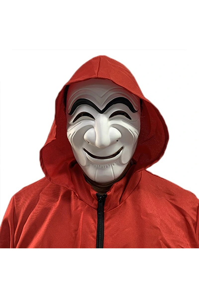 HarmonyAura Korean Thief Theatrical Hahoe Mask - Money Heist Mask - Dali Mask