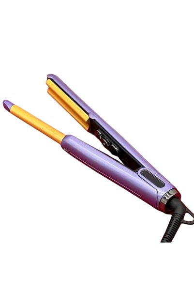 VİS 2-in-1 Hair Straightener & Curler, Lilac, 5 Temp Levels, Anti-frizz, LED Display