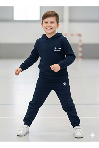 Nice Clothes Children's Tracksuit Set Hooded Bmw Printed
