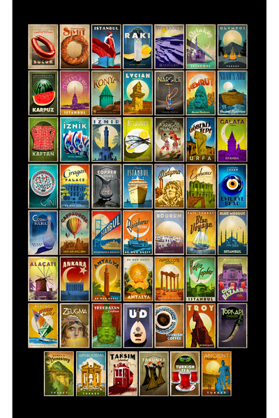 TELLGRAF مجموعة ملصقات ذات طابع مدننا (44×30 سم، قطعة واحدة)