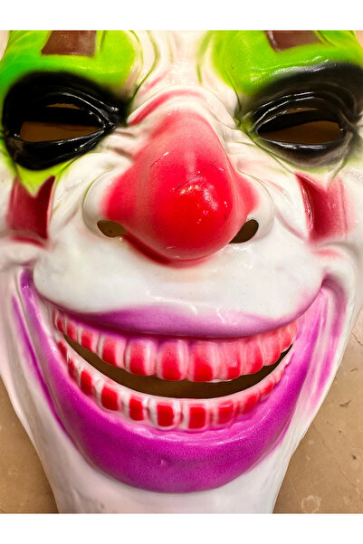 HarmonyAura Crazy Smile Psycho Clown Themed Joker Mask