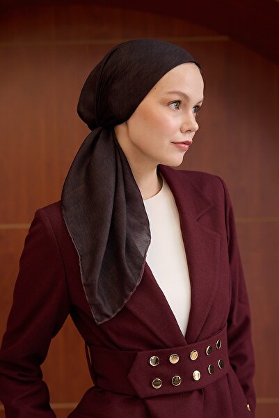 İpekhan Winter Bloom Soft Scarf Plum