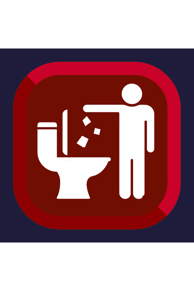 TELLGRAF Toilet Prohibitions Directional Sticker Set (10X10 cm 10 Pieces)