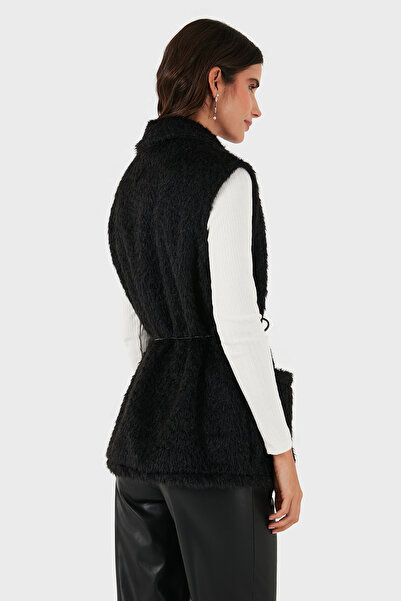 Via Dante Γούνινο γιλέκο Regular Fit διπλό πέτο με λεπτομέρεια με κορδόνια στο γιακά ΓΙΛΕΚΟ 68821807