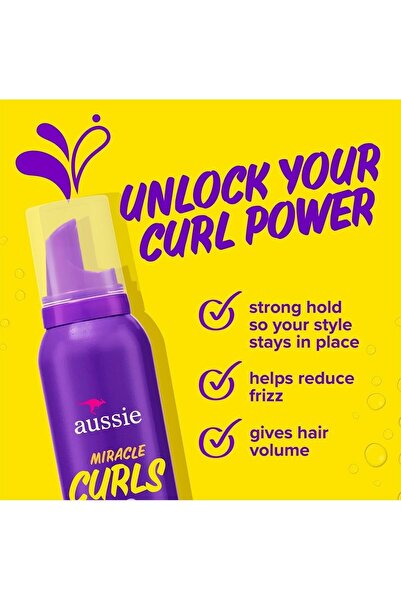 Aussie Miracle Curls Mousse, 6 oz (Maximum Hold)