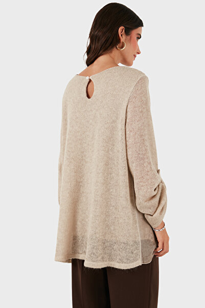 Via Dante Oversized Fit Lace Detailed Round Neck Blouse Blouse 690870