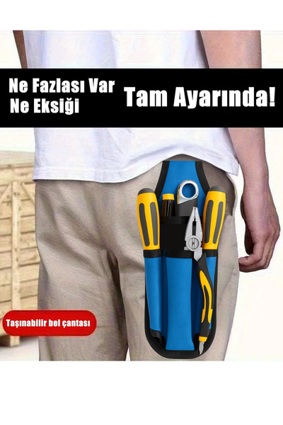 Satış Diyarı Waist Type Hardware Bag, Cloth Tool Bag, Tool Bag, with Belt Clip, for Craftsmen and Technicians