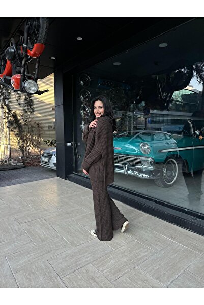 LYCIA ATKILI SAÇ ÖRGÜ PANTOLON KAZAK TAKIM