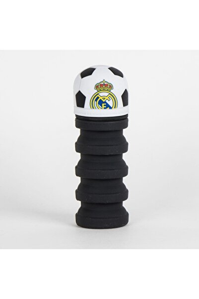 Real Madrid Silicone pencil case with 1 compartment, unequipped, white and black