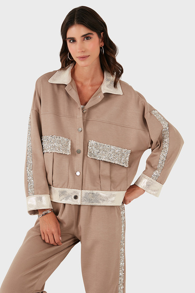 Via Dante Oversized Fit Shirt Collar Pocket Detailed Jacket Jacket 69143570